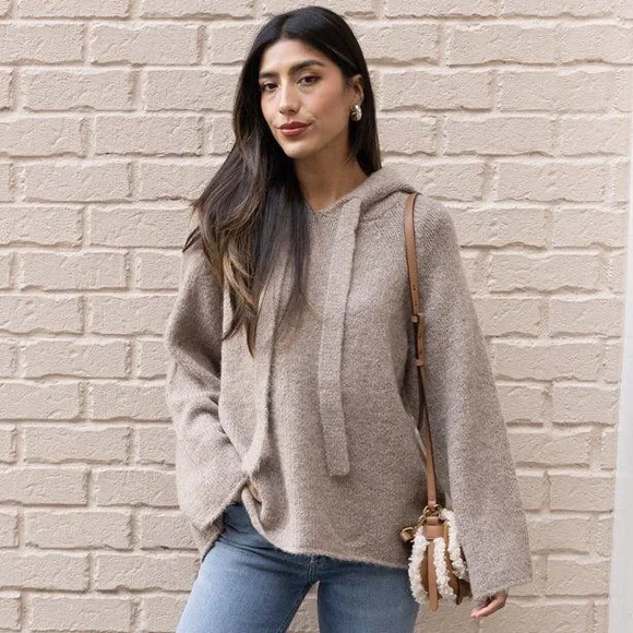 NWT Pistola ELENA OVERSIZED HOODIE - TAUPE. Size Medium/Large - Picture 2 of 10